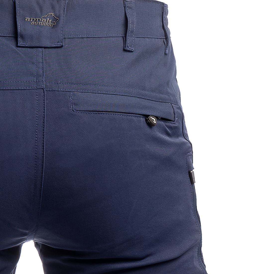 Arrak Men's Active Stretch Trousers Navy back pocket, durable, stretchy, with multiple pockets, water repellent.