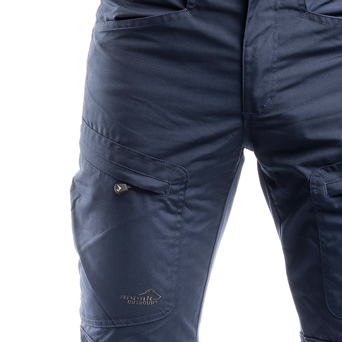 Arrak Men's Active Stretch Trousers Navy detail pocket durable, stretchy, with multiple pockets, water repellent.