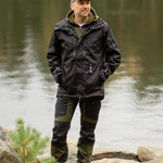 Arrak Men's Active Stretch Trousers Olive model durable, stretchy, with multiple pockets, water repellent.