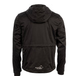 Arrak Men's Akka Softshell Jacket Black Back with multiple pockets, water repellent for dog walking