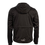 Arrak Men's Akka Softshell Jacket Black Back with multiple pockets, water repellent for dog walking