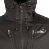 Arrak Men's Akka Softshell Jacket Black Chest with multiple pockets, water repellent for dog walking