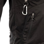 Arrak Men's Akka Softshell Jacket Black Detail with multiple pockets, water repellent for dog walking