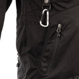 Arrak Men's Akka Softshell Jacket Black Detail with multiple pockets, water repellent for dog walking