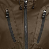 Arrak Men's Akka Softshell Jacket Brown Chest with multiple pockets, water repellent for dog walking