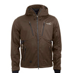 Arrak Men's Akka Softshell Jacket Brown Front with multiple pockets, water repellent for dog walking