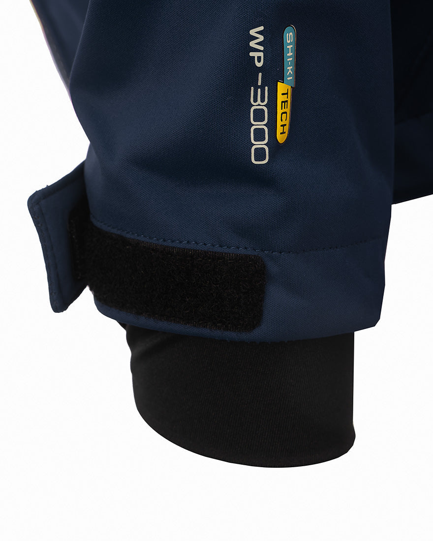 Arrak Men's Akka Softshell Jacket Navy Arm with multiple pockets, water repellent for dog walking