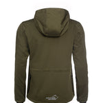 Arrak Men's Akka Softshell Jacket Olive Back with multiple pockets, water repellent for dog walking