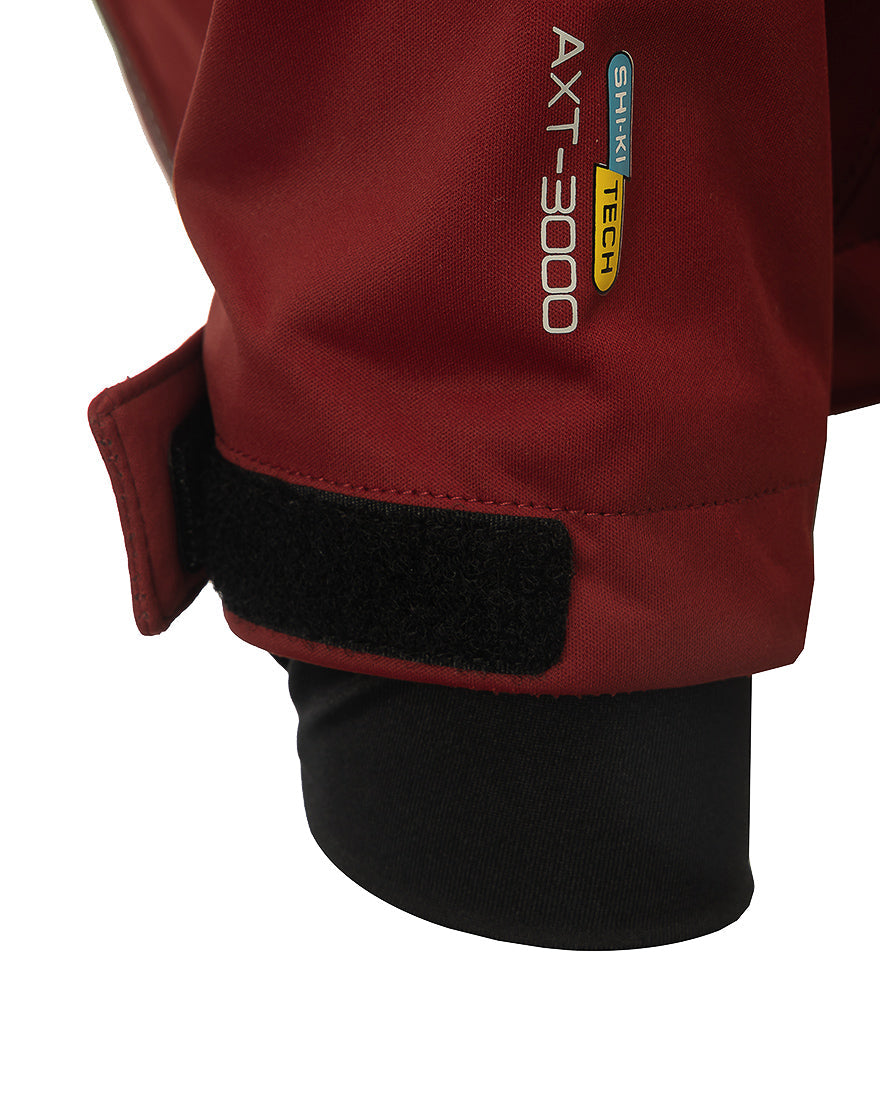 Arrak Men's Akka Softshell Jacket Red Arm with multiple pockets, water repellent for dog walking