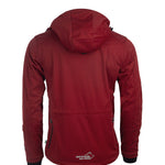 Arrak Men's Akka Softshell Jacket Red Back with multiple pockets, water repellent for dog walking