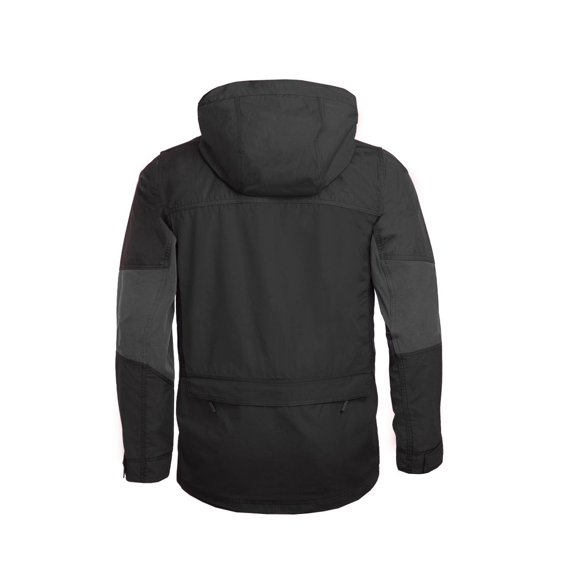 Arrak Men's Hybrid Jacket Black Back with multiple pockets, windproof, perfect for dog walks