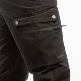 Arrak Men's Motion Flex Trousers Black pocket detail waterproof, stretchy, with multiple pockets, with belt.