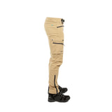 Arrak Men's Motion Flex Trousers Khaki Beige side waterproof, stretchy, with multiple pockets, with belt.