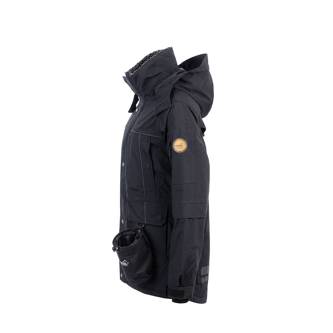 Arrak Men's Original Jacket Black Side with multiple pockets, waterproof for the outdoor dog owner