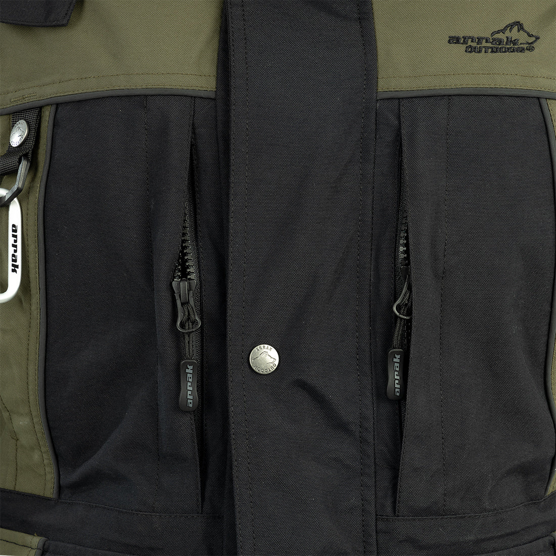Arrak Men's Original Jacket Olive Detail Pockets, waterproof for the outdoor dog owner