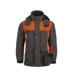 Arrak Men's Original Jacket Orange Gray Front with multiple pockets, waterproof for the outdoor dog owner