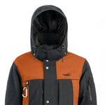 Arrak Men's Original Jacket Orange Gray Hooded with multiple pockets, waterproof for the outdoor dog owner
