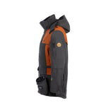 Arrak Men's Original Jacket Orange Gray Side with multiple pockets, waterproof for the outdoor dog owner