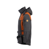 Arrak Men's Original Jacket Orange Gray Side with multiple pockets, waterproof for the outdoor dog owner