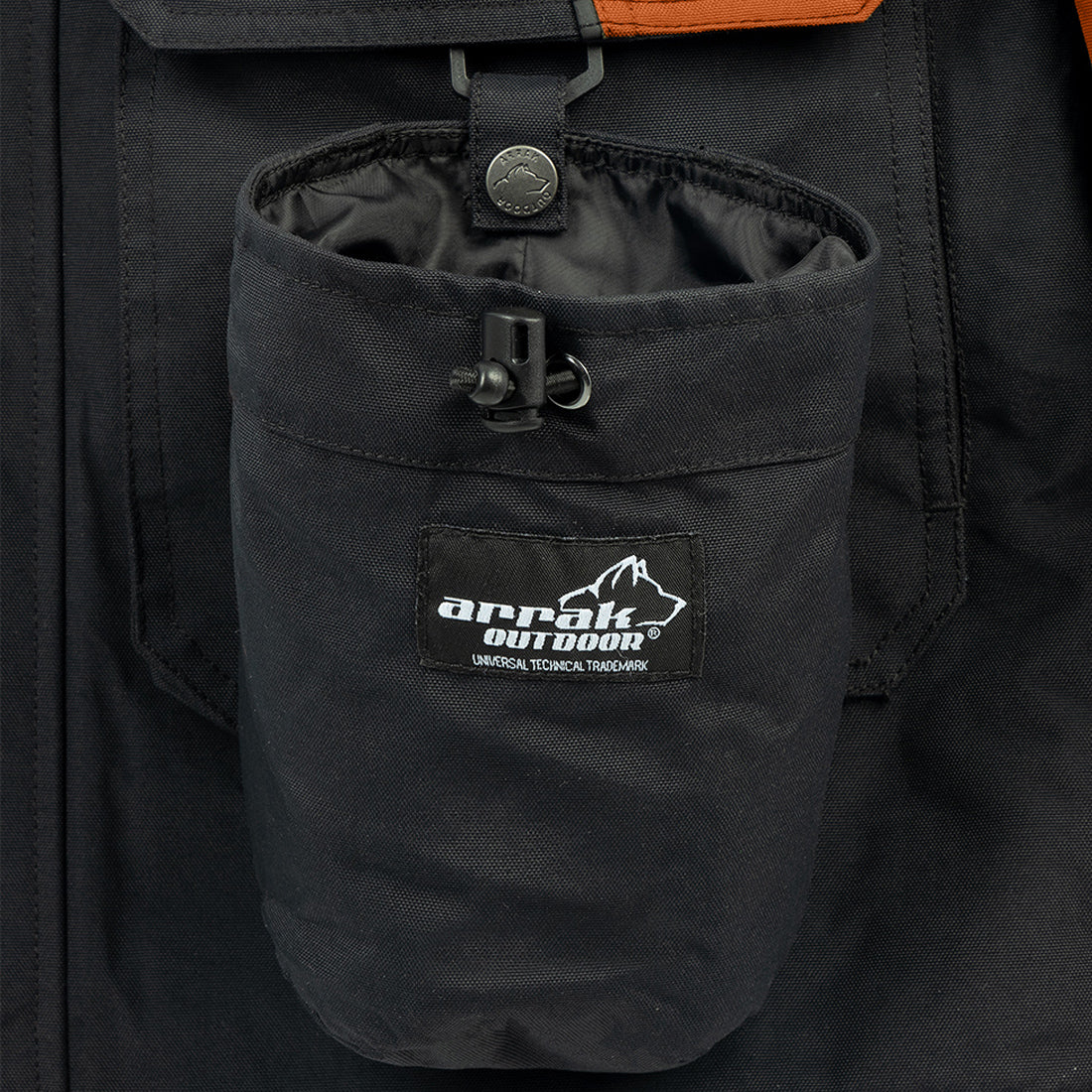 Arrak Men's Original Jacket Orange Gray Treat Pouch waterproof for the outdoor dog owner