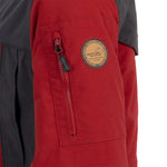 Arrak Men's Original Jacket Red Grey Arm pocket detail, waterproof for the outdoor dog owner