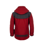 Arrak Men's Original Jacket Red Grey Back with multiple pockets, waterproof for the outdoor dog owner