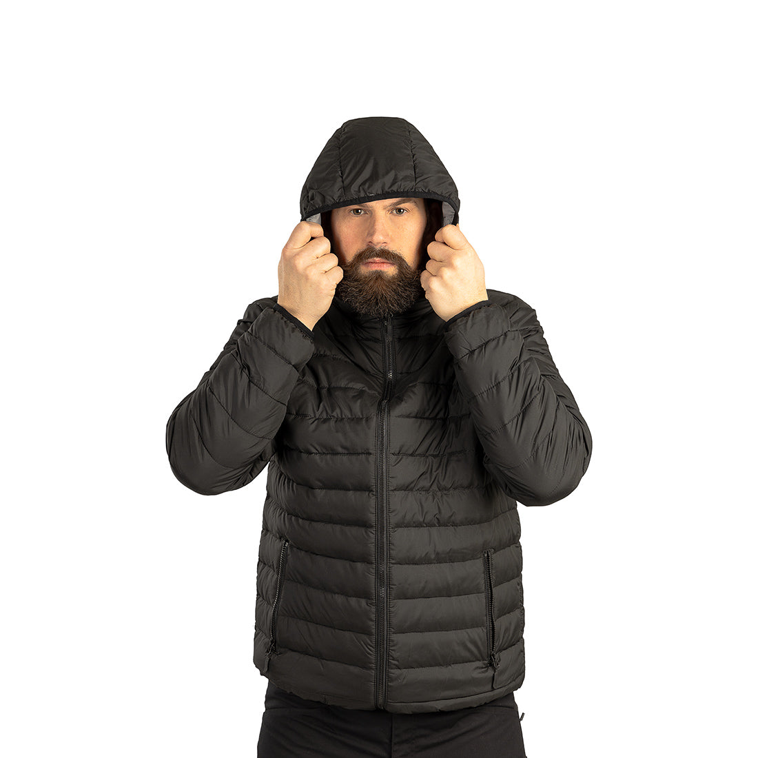Arrak Men's Warmy Jacket Black model with multiple pockets, windproof, thermal, lightweight, perfect to keep you warm on dog walks