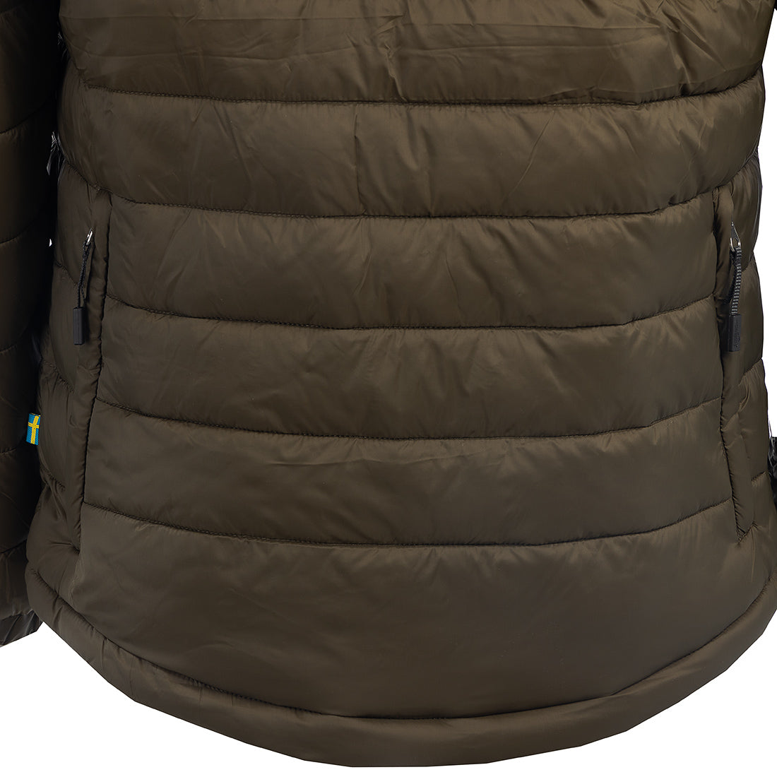 Arrak Men's Warmy Jacket Olive back pocket with multiple pockets, windproof, thermal, lightweight, perfect to keep you warm on dog walks