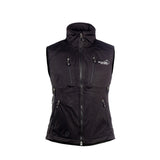 Arrak Women's Acadia Softshell Vest Black front breathable, waterproof, with multiple pockets, perfect for dog training