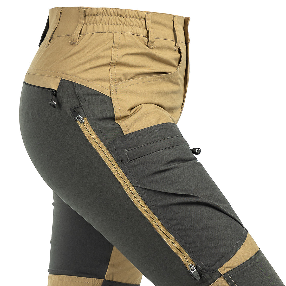 Arrak Women's Active Stretch Trousers Khaki Beige breathable, durable, stretchy, with multiple pockets, water repellent.