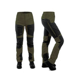 Arrak Women's Active Stretch Trousers Olive front side durable, stretchy, with multiple pockets, water repellent.