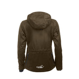 Arrak Women's Akka Softshell Jacket Brown Back with multiple pockets, water repellent for dog walking