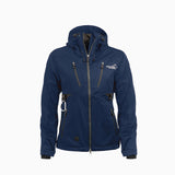 Arrak Women's Akka Softshell Jacket Navy Front with multiple pockets, water repellent for dog walking