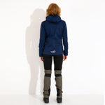 Arrak Women's Akka Softshell Jacket Navy Lady Back Pocket with multiple pockets, water repellent for dog walking