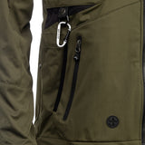 Arrak Women's Akka Softshell Jacket Olive Detail with multiple pockets, water repellent for dog walking