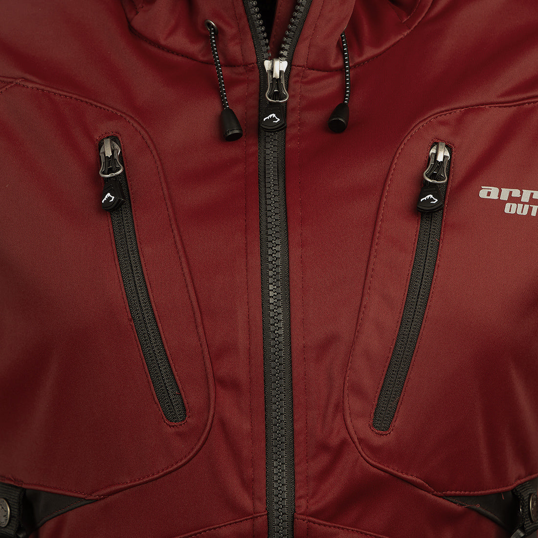 Arrak Women's Akka Softshell Jacket Red Chest with multiple pockets, water repellent for dog walking