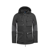 Arrak Women's Hybrid Jacket Black Front with multiple pockets, windproof, perfect for dog walks