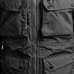 Arrak Women's Hybrid Jacket Black detail pockets, windproof, perfect for dog walks
