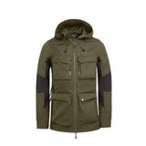 Arrak Women's Hybrid Jacket Olive Front with multiple pockets, windproof, perfect for dog walks