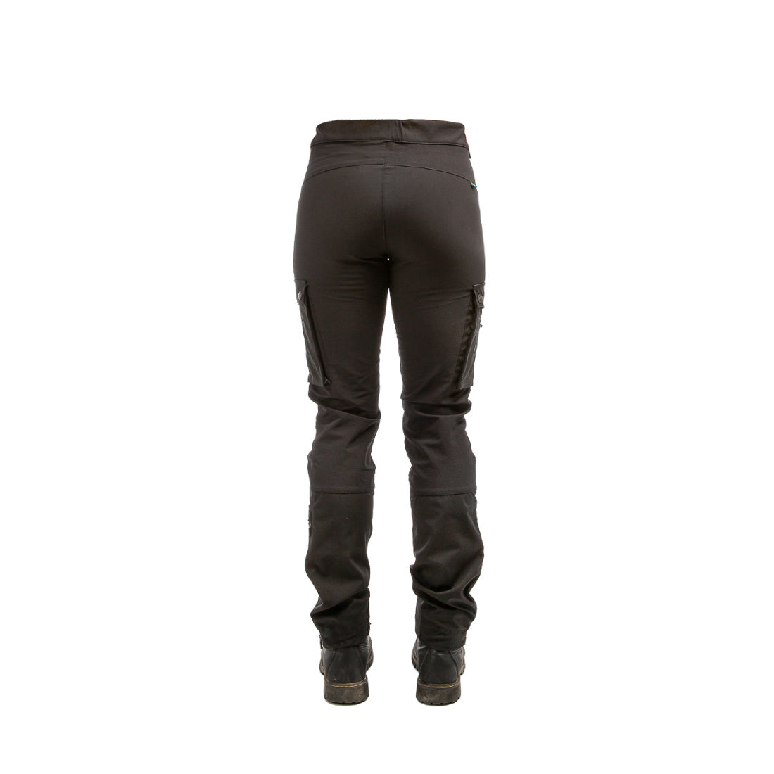 Arrak Women's Motion Flex Trousers Black back waterproof, stretchy, with multiple pockets, with belt.