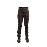 Arrak Women's Motion Flex Trousers Black front waterproof, stretchy, with multiple pockets, with belt.