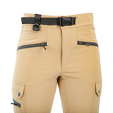 Arrak Women's Motion Flex Trousers Khaki Beige belt waterproof, stretchy, with multiple pockets, with belt.