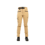 Arrak Women's Motion Flex Trousers Khaki Beige front waterproof, stretchy, with multiple pockets, with belt.