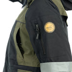 Arrak Women's Original Jacket Olive Arm pocket detail, waterproof for the outdoor dog owner