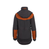 Arrak Women's Original Jacket Orange Gray Back with multiple pockets, waterproof for the outdoor dog owner