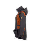 Arrak Women's Original Jacket Orange Gray Side with multiple pockets, waterproof for the outdoor dog owner
