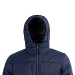 Arrak Women's Warmy Jacket Navy hood with multiple pockets, windproof, thermal, lightweight, perfect to keep you warm on dog walks.