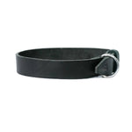 Black leather dog collar