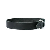 Black leather dog collar