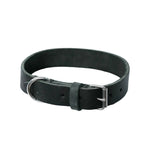 Black leather dog collar top